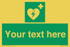 SX5222: Custom Defibrillator Sign