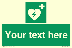 SX5222: Custom Defibrillator Sign