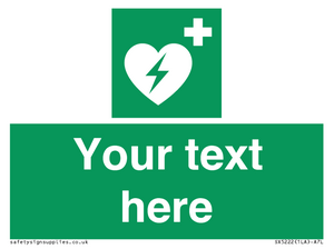 SX5222: Custom Defibrillator Sign
