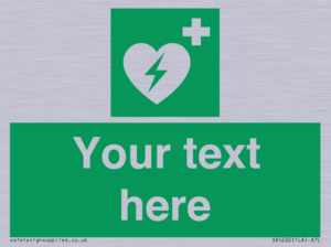 SX5222: Custom Defibrillator Sign