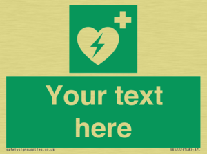SX5222: Custom Defibrillator Sign