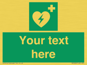 SX5222: Custom Defibrillator Sign