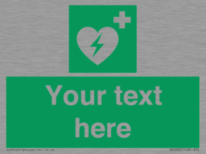 SX5222: Custom Defibrillator Sign