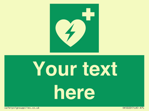 SX5222: Custom Defibrillator Sign
