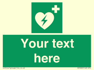 SX5222: Custom Defibrillator Sign