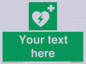 SX5222: Custom Defibrillator Sign