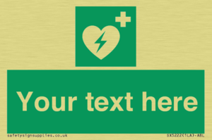 SX5222: Custom Defibrillator Sign