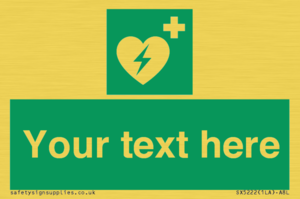 SX5222: Custom Defibrillator Sign