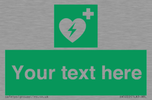 SX5222: Custom Defibrillator Sign