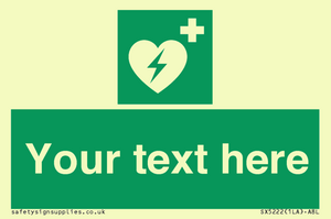 SX5222: Custom Defibrillator Sign