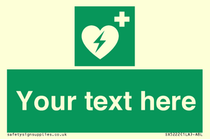 SX5222: Custom Defibrillator Sign