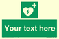 SX5222: Custom Defibrillator Sign