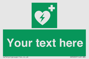 SX5222: Custom Defibrillator Sign