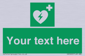 SX5222: Custom Defibrillator Sign