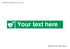 SX5222: Custom Defibrillator Sign