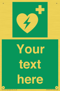 SX5222: Custom Defibrillator Sign