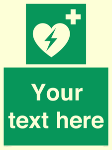 SX5222: Custom Defibrillator Sign