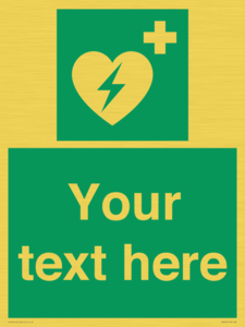 SX5222: Custom Defibrillator Sign