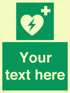 SX5222: Custom Defibrillator Sign