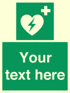 SX5222: Custom Defibrillator Sign