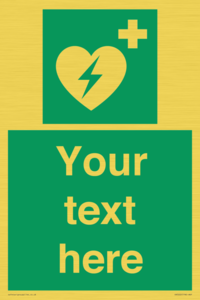 SX5222: Custom Defibrillator Sign