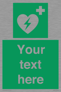 SX5222: Custom Defibrillator Sign