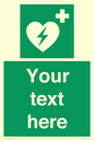 SX5222: Custom Defibrillator Sign