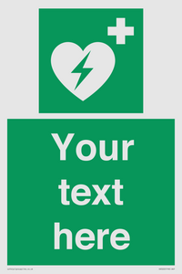 SX5222: Custom Defibrillator Sign