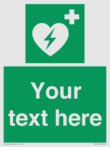 SX5222: Custom Defibrillator Sign