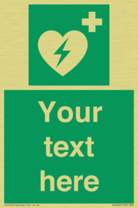 SX5222: Custom Defibrillator Sign