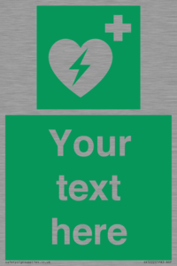 SX5222: Custom Defibrillator Sign