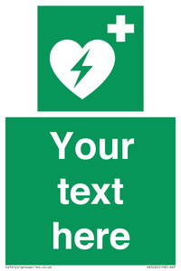 SX5222: Custom Defibrillator Sign