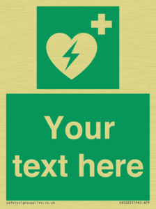 SX5222: Custom Defibrillator Sign