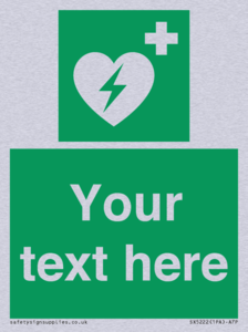 SX5222: Custom Defibrillator Sign