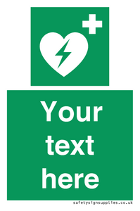 SX5222: Custom Defibrillator Sign