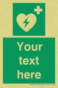 SX5222: Custom Defibrillator Sign