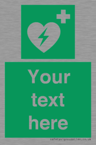 SX5222: Custom Defibrillator Sign