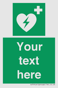 SX5222: Custom Defibrillator Sign