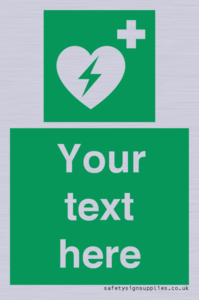 SX5222: Custom Defibrillator Sign