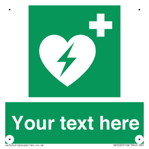 SX5222: Custom Defibrillator Sign