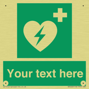 SX5222: Custom Defibrillator Sign