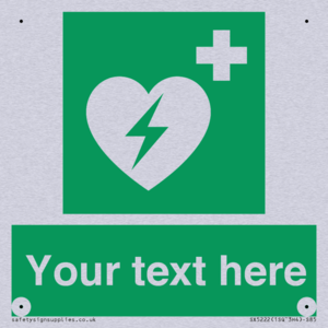 SX5222: Custom Defibrillator Sign