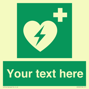 SX5222: Custom Defibrillator Sign