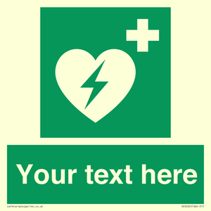 SX5222: Custom Defibrillator Sign