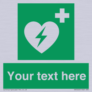 SX5222: Custom Defibrillator Sign