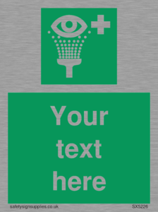 SX5226: Custom Eye Wash Station Sign