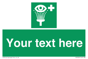 SX5226: Custom Eye Wash Station Sign