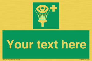 SX5226: Custom Eye Wash Station Sign