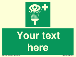 SX5226: Custom Eye Wash Station Sign