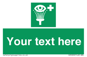 SX5226: Custom Eye Wash Station Sign